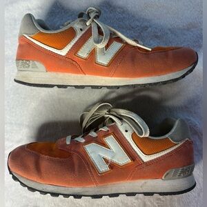 New Balance Vibrant Orange and Gray Shoes